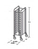 Carrello portavassoi in acciaio AISI 304 inox su 2 lati - Portata vassoi 10EN cm 49x60x150h