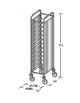Carrello portavassoi in acciaio inox AISI 304 su 2 lati - Portata vassoi 12EN - cm 49x60x172h