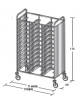 Carrello portavassoi in acciaio inox AISI 304 su 2 lati - Portata vassoi 36EN - cm 129x60x172h