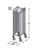 Carrello portavassoi in acciaio inox AISI 304 su 3 lati - Portata vassoi 10GN - cm 45x60x150h