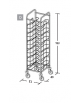Carrello portavassoi in acciaio inox universali - supporto in filo - Portata vassoi 12 - cm 52x60x183h