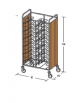 Carrello portavassoi in nobilitato su 2 lati - colore Rovere - Portata 24 vassoi universali  - cm 95x60x183h