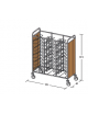 Carrello portavassoi in nobilato su 2 lati - universali - colore Rovere - Portata vassoi 30 - cm 138x60x159h