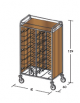 Carrello portavassoi in nobilato su 3 lati - universali - colore Rovere - Portata vassoi 20 - cm 95x60x159h