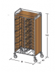 Carrello portavassoi in nobilato su 3 lati - universali - colore Rovere - Portata vassoi 24 - cm 95x60x183h