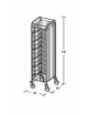 Carrello portavassoi inox AISI 304 su 3 lati - universali - Portata vassoi 12 - cm 52x60x183h