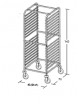 Carrello portateglie inox - traversi imbullonati - Portata 14 teglie 2/1 GN cm 65x72x163h