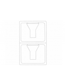 Tramoggia battifondi doppia caffe' con raccolta - Per foro cm 35x59h oppure cm 44x60h