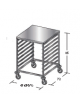 Carrello portateglie inox - traversi imbullonati - Portata 8 teglie 2/1 GN cm 65x72x85h