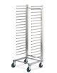 Carrello portateglie 60x40 in acciaio inox - traversi imbullonati - supporto a tubo - Portata 20 teglie cm 54x55x176h