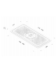 Raccogligocce da incasso cm. 60x22x3h