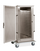 Armadio portateglie coibentato neutro-struttura in doppia parete portata 18 - 1/1 GN cm 78x73x191h