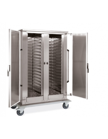 Armadio portateglie coibentato neutro portata 12x2 - 1/1GN cm 131x73x191h