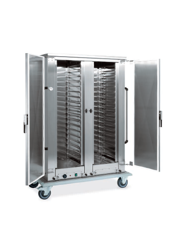 Armadio portateglie coibentato riscaldato- portata 26 Teglie 1/1 GN cm 131x73x151h
