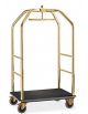 Carrello porta abiti e porta bagagli - colore moquette nera - ottonato - cm 108x76x189h
