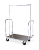 Carrello portabiti - portabagagli - in tubo di Acciaio inox AISI 304 - cm 115x58x156h