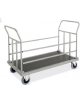 Carrello portabagagli - rinforzata in tubo di acciaio verniciato con 2 sponde - cm 144x66x95h
