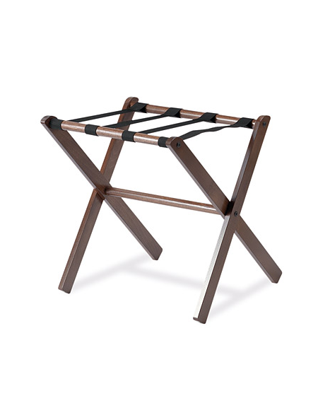 Reggivaligie in legno - colore noce scuro senza sponda cm 48x48x58h