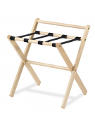Reggivaligie in legno - colore legno naurale con sponda cm 48x48x58h