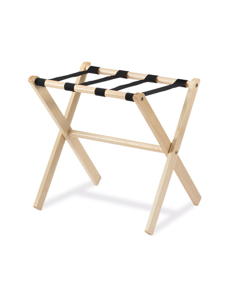 Reggivaligie in legno - colore legno naurale senza sponda cm 48x48x58h
