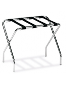 Reggivaligie realizzato in acciaio cromato - Cinghie in PVC - cm 56x33x41h