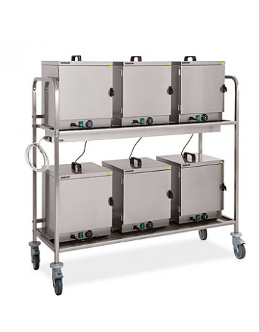 Carrello elettrico porta cassette termiche - max 6 cassette - cm 153x56x139h