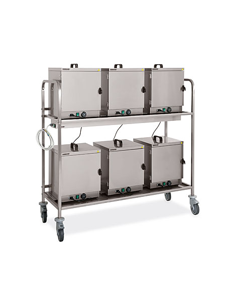 Carrello elettrico porta cassette termiche - max 6 cassette - cm 153x56x139h