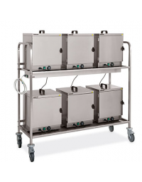 Carrello elettrico porta cassette termiche - max 6 cassette - cm 153x56x139h