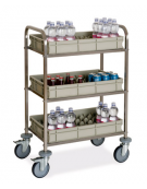 Carrello per rifornimento minibar frigobar cm 73x47x102h