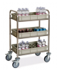 Carrello per rifornimento minibar frigobar - capienza 40 bottiglie - cm 73x47x102h