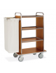Carrello portabiancheria 4 piani colore Rovere - Base cm 93 + 1 reggisacco pieghevole con sacco cm 119x52x134h