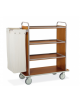 Carrello portabiancheria 4 piani colore Rovere - Base cm 113 + 1 reggisacco pieghevole con sacco-cm 139x52x134h
