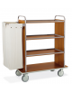 Carrello portabiancheria 4 piani - Base cm 113 + pannelli laterali + 1 reggisacco pieghevole con sacco-cm 139x52x134h