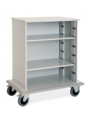 Carrello portabiancheria armadiato in lamiera di acciaio verniciata - cm 100x62x118h