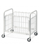 Cestone portabiancheria in filo di acciaio verniciato - Dimensioni cm 80x52x77h