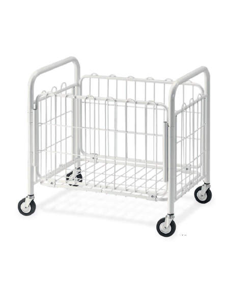 Cestone portabiancheria in filo di acciaio verniciato - Dimensioni cm 80x52x77h