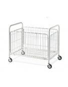 Cestone portabiancheria in filo di acciaio verniciato - Dimensioni cm 100x60x87h