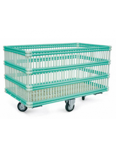 Cestone portabiancheria con struttura in tubolari di Polipropilene - cm 134x75x84h