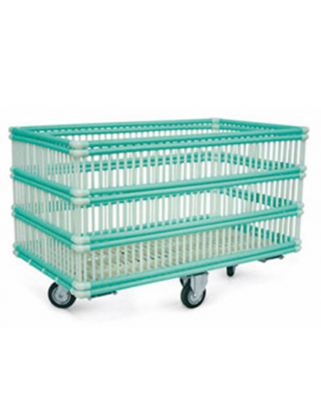 Cestone portabiancheria con struttura in tubolari di Polipropilene - cm 134x75x84h