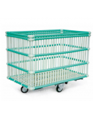 Cestone portabiancheria con struttura in tubolari di Polipropilene - cm 102x63x82,5h