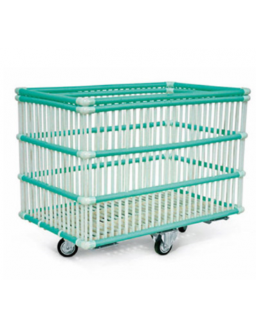 Cestone portabiancheria con struttura in tubolari di Polipropilene - cm 102x63x82,5h