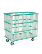 Cestone portabiancheria con struttura in tubolari di Polipropilene - cm 83x48x79h