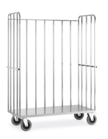Carrello Roll container realizzato in acciaio inox AISI 304 - cm 145x65x198h