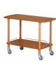 Carrello di servizio in legno due piani colore noce - cm 110x55x82h