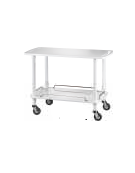 Carrello di servizio in legno due piani colore laccato bianco - cm 110x55x82h