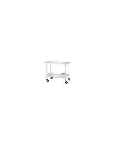 Carrello di servizio in legno due piani colore laccato bianco - cm 110x55x82h