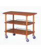 Carrello di servizio in legno 3 piani colore noce - cm 110x55x89h