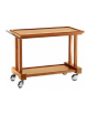 Carrello di servizio in legno massello 2 piani colore noce - cm 81x55x82h