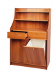 Mobile di servizio da sala in legno colore noce -  1 sportello + 1 tramoggia + 2 cassetti - cm 95x49x144h