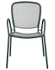 Poltroncina con braccioli, struttura in acciaio verniciato, seduta e schienale a griglia - cm 45x44x90h
